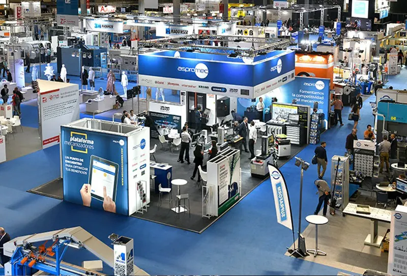 Feria y exposición con stands